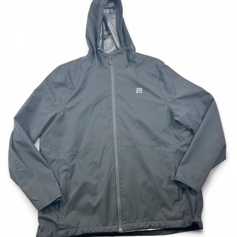 Avalanche Mens Grey Windbreaker Jacket Full Zip Hooded Outdoor Shell L